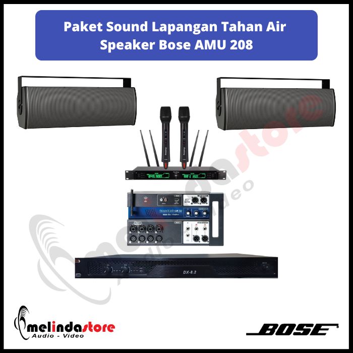 Paket Sound Lapangan Upacara Speaker Bose AMU 208 | 2 Speaker (Waterproof)